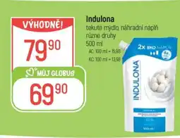 Globus Indulona Tekuté mýdlo náhradní náplň nabídka