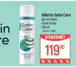 Globus Gillette Satin Care nabídka