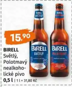 Terno Birell Světlý Polotmavý nealkoholické pivo nabídka