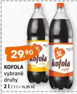 Terno Kofola, vybrané druhy nabídka