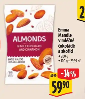Albert Emma Mandle v mléčné čokoládě a skořici nabídka