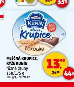 Penny Market Kunín mléčná krupice, rýže nabídka