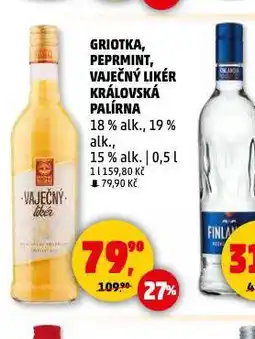 Penny Market Griotka, pepermint, vaječný likér královská palírna nabídka