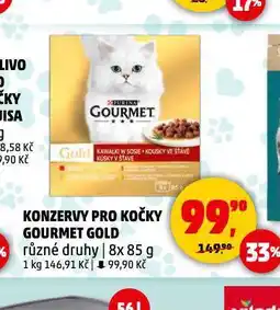 Penny Market Gourmet gold konzerva pro kočky nabídka