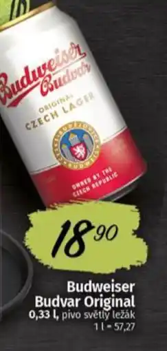 Coop Budweiser Budvar Original nabídka