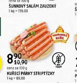 Terno Kuřecí párky striptýzky nabídka