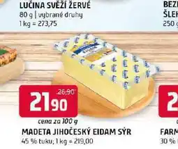 Terno Madeta jihočeský eidam sýr nabídka