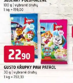 Terno Gusto křupky paw patrol nabídka