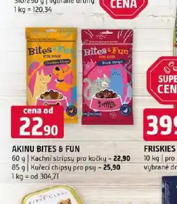 Terno Akinu bites & fun kuřecí chipsy pro psy nabídka