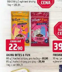 Terno Akinu bites & fun kachní stripsy pro kočky nabídka