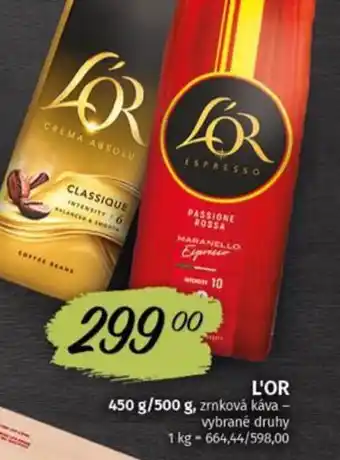 Coop L'OR nabídka