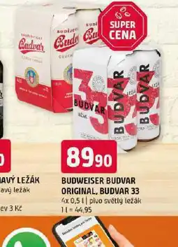 Terno Pivo budweiser budvar original nabídka