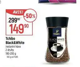 Globus Tchibo black & white instantní káva nabídka