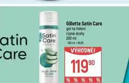 Globus Gillette satin care gel na holení nabídka