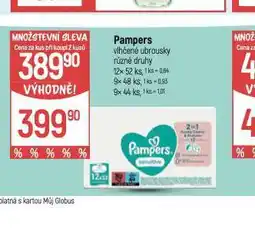 Globus Pampers dětské vlhčené ubrousky nabídka