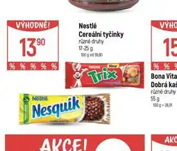 Globus Nestlé cereální tyčinka nabídka