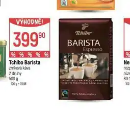 Globus Tchibo barista zrnková káva nabídka