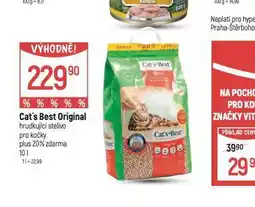 Globus Cat´s best original hrudkující stelivo pro kočky nabídka