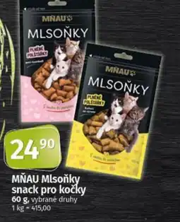 Coop MŇAU Mlsoňky snack pro kočky nabídka