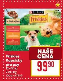 Billa Friskies Kapsičky pro psy 12× 85 g nabídka