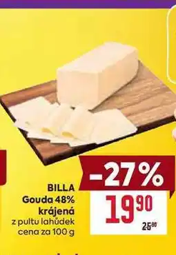 Billa BILLA Gouda 48% krájená z pultu lahůdek cena za 100g nabídka