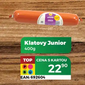 Tamda Foods Klatovy Junior nabídka
