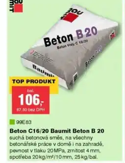 DEK Beton C16/20 Baumit Beton B 20 nabídka