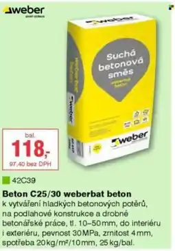 DEK Beton C25/30 weberbat beton nabídka