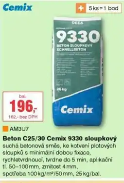 DEK Beton C25/30 Cemix 9330 sloupkový nabídka