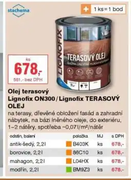 DEK Olej Terasový Lignofix ON300/Lignofix terasový olej nabídka