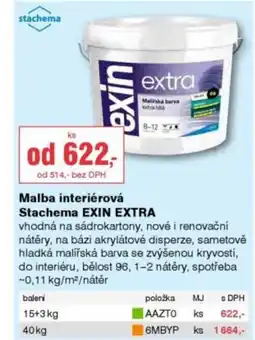 DEK Malba interiérová Stachema Exin Extra nabídka