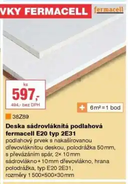 DEK Deska sádrovláknitá podlahová fermacell E20 typ 2E31 nabídka