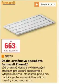 DEK Deska systémová podlahová fermacell Therm25 nabídka