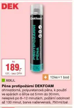 DEK Pěna protipožární Dekfoam nabídka