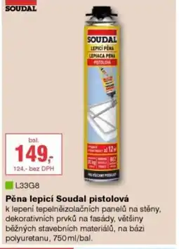 DEK Pěna lepicí Soudal pistolová nabídka