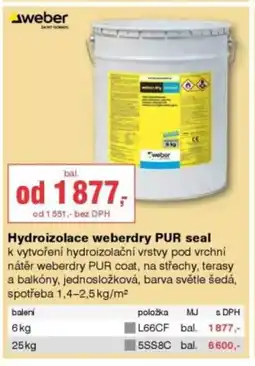 DEK Hydroizolace Weberdry Pur seal nabídka
