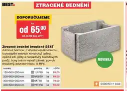 DEK Ztracené bednění broušené Best nabídka