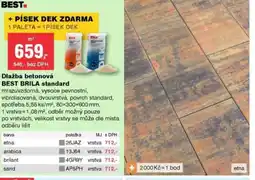 DEK Dlažba betonová BEST BRILA standard nabídka