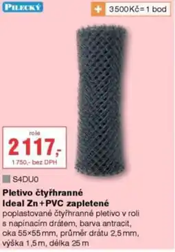 DEK Pletivo čtyřhranné Ideal Zn + PVC zapletené nabídka