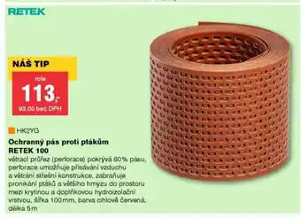 DEK Ochranný pás proti ptákům Retek 100 nabídka