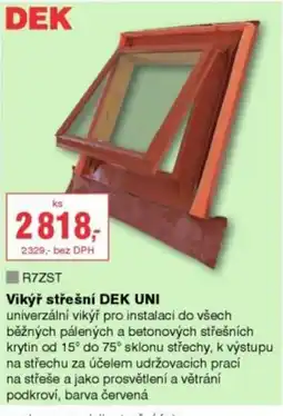 DEK Vikýř střešní DEK UNI nabídka