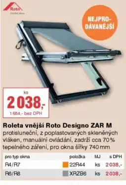 DEK Roleta vnější Roto Designo ZAR M nabídka
