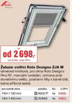 DEK Žaluzie vnitřní Roto Designo ZJA M nabídka