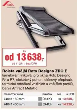 DEK Roleta vnější Roto Designo ZRO E nabídka