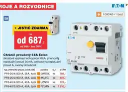 DEK Chránič proudový 6kA Eaton nabídka