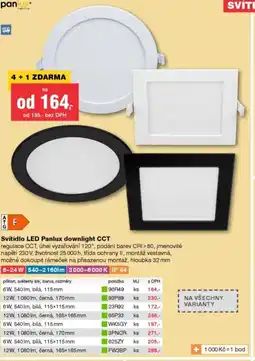 DEK Svítidlo LED Panlux downlight CCT nabídka