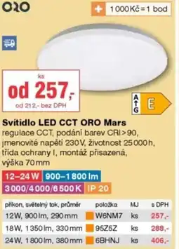 DEK Svítidlo LED CCT ORO Mars nabídka