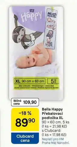 Tesco Bella Happy Přebalovací podložka XL, 90 x 60 cm, 5 ks nabídka