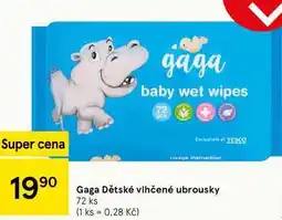 Tesco Gaga Dětské vlhčené ubrousky, 72 ks nabídka