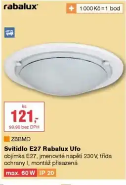 DEK Svítidlo E27 Rabalux Ufo nabídka